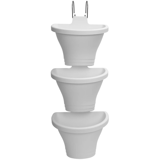 Corsica Vertical Forest 24Cm Set/3 (White)