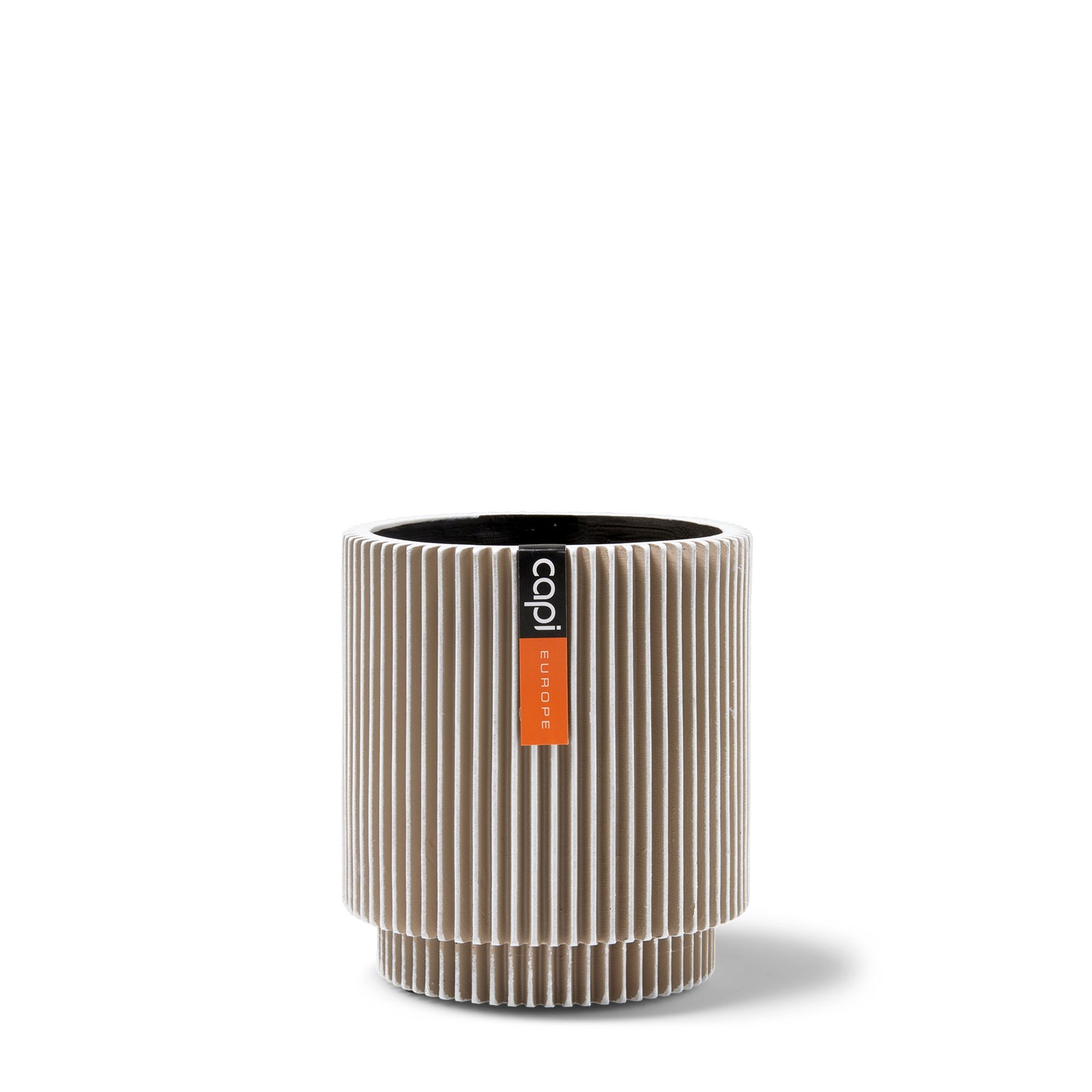 Indoor Nature Groove Cylinder Planter (Ivory) - 19cm Dia